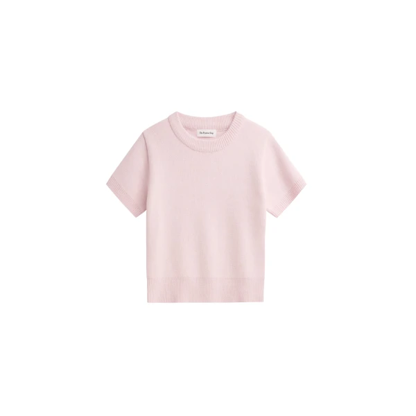 The Frankie Shop Sona Wool Knit Top - Pink - Oversized Minimalist Tops in Pink - Shop at Coveti
