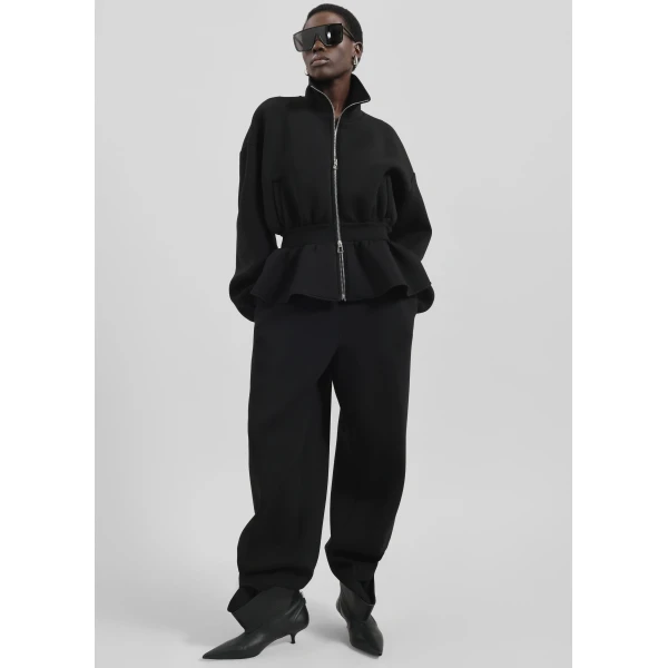 The Frankie Shop Sorelle Peplum Jacket – Black, view 5