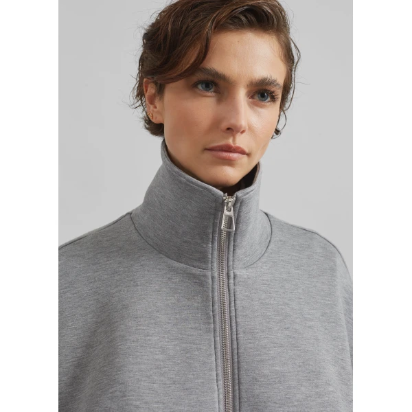 The Frankie Shop Sorelle Peplum Jacket – Grey, view 5