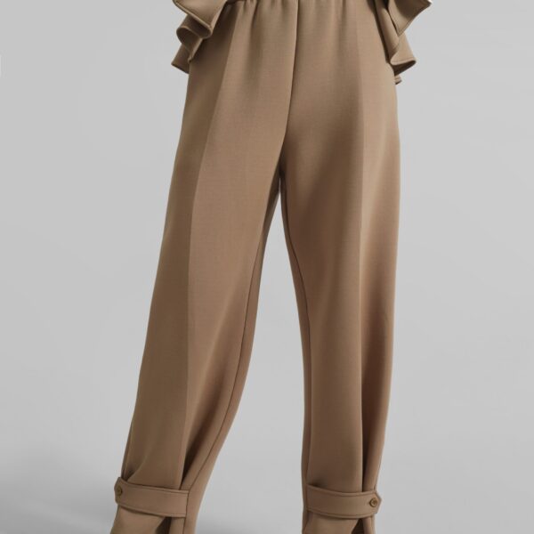 The Frankie Shop Sorelle Sweatpants - Camel - Oversized Minimalist Pants in Beige - Shop at Coveti