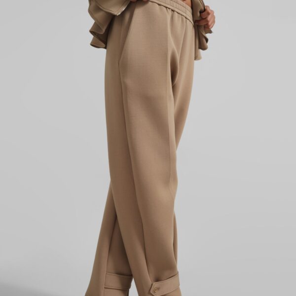 The Frankie Shop Sorelle Sweatpants - Camel - Oversized Minimalist Pants in Beige - Shop at Coveti