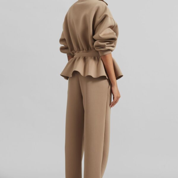 The Frankie Shop Sorelle Sweatpants - Camel - Oversized Minimalist Pants in Beige - Shop at Coveti