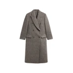 The Frankie Shop Sormark Brushed Wool Coat - Taupe - Oversized Minimalist Coats in Beige - Shop at Coveti