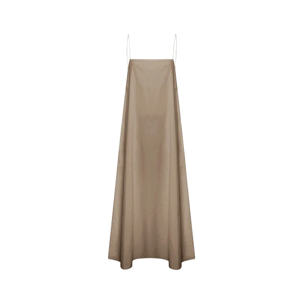 The Frankie Shop Square Cami Sundress - Birch - Oversized Minimalist Dresses in Beige - Shop at Coveti
