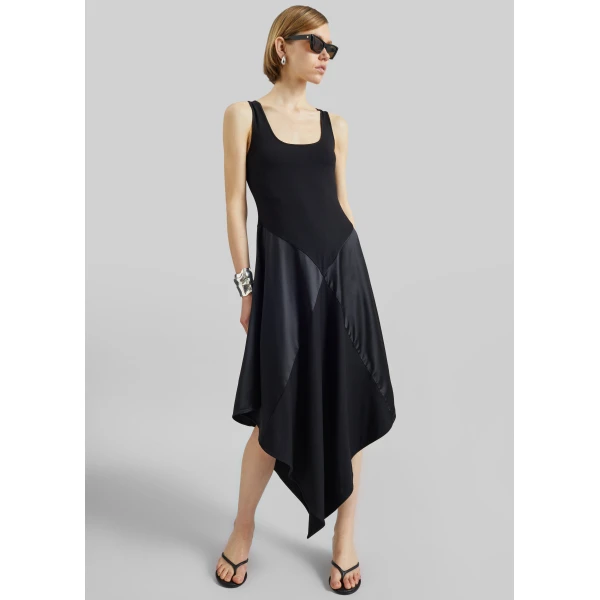 The Frankie Shop Square Dress – Black, view 2
