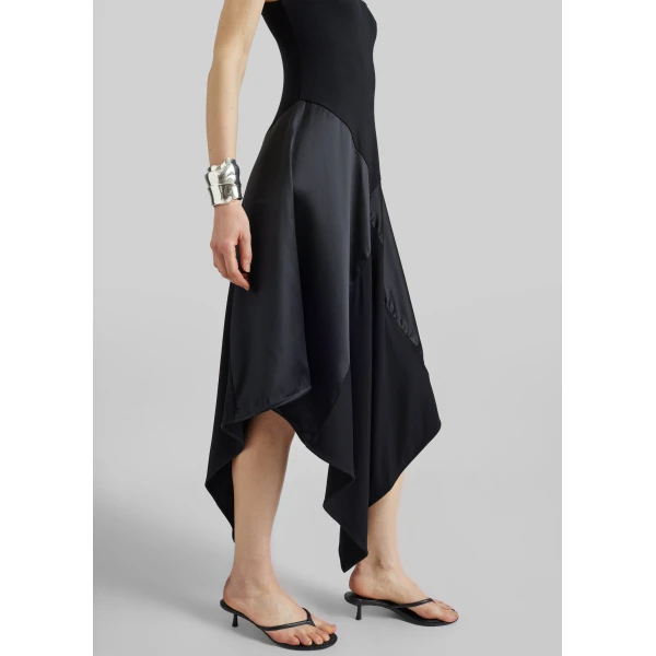 The Frankie Shop Square Dress – Black, view 3