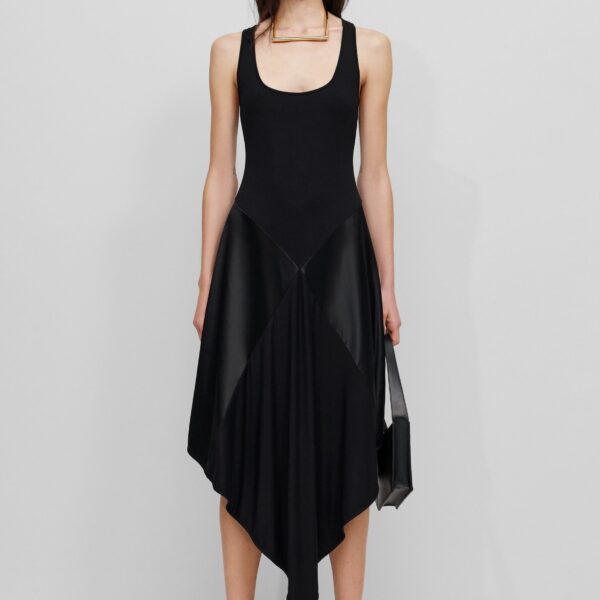 The Frankie Shop Square Dress - Black - Oversized Minimalist Dresses in Black - Shop at Coveti