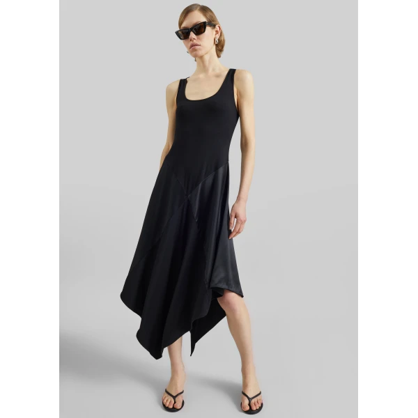 The Frankie Shop Square Dress – Black, view 5