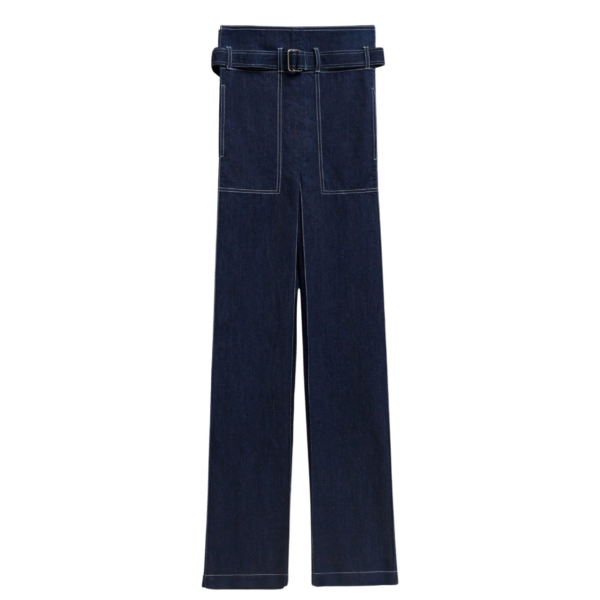 The Frankie Shop Square Jeans - Navy - Oversized Minimalist Pants in Blue - Shop at Coveti