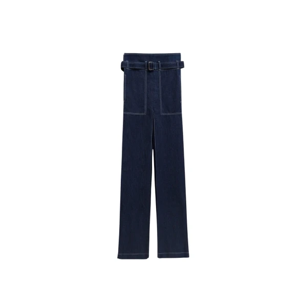 The Frankie Shop Square Jeans - Navy - Oversized Minimalist Pants in Blue - Shop at Coveti