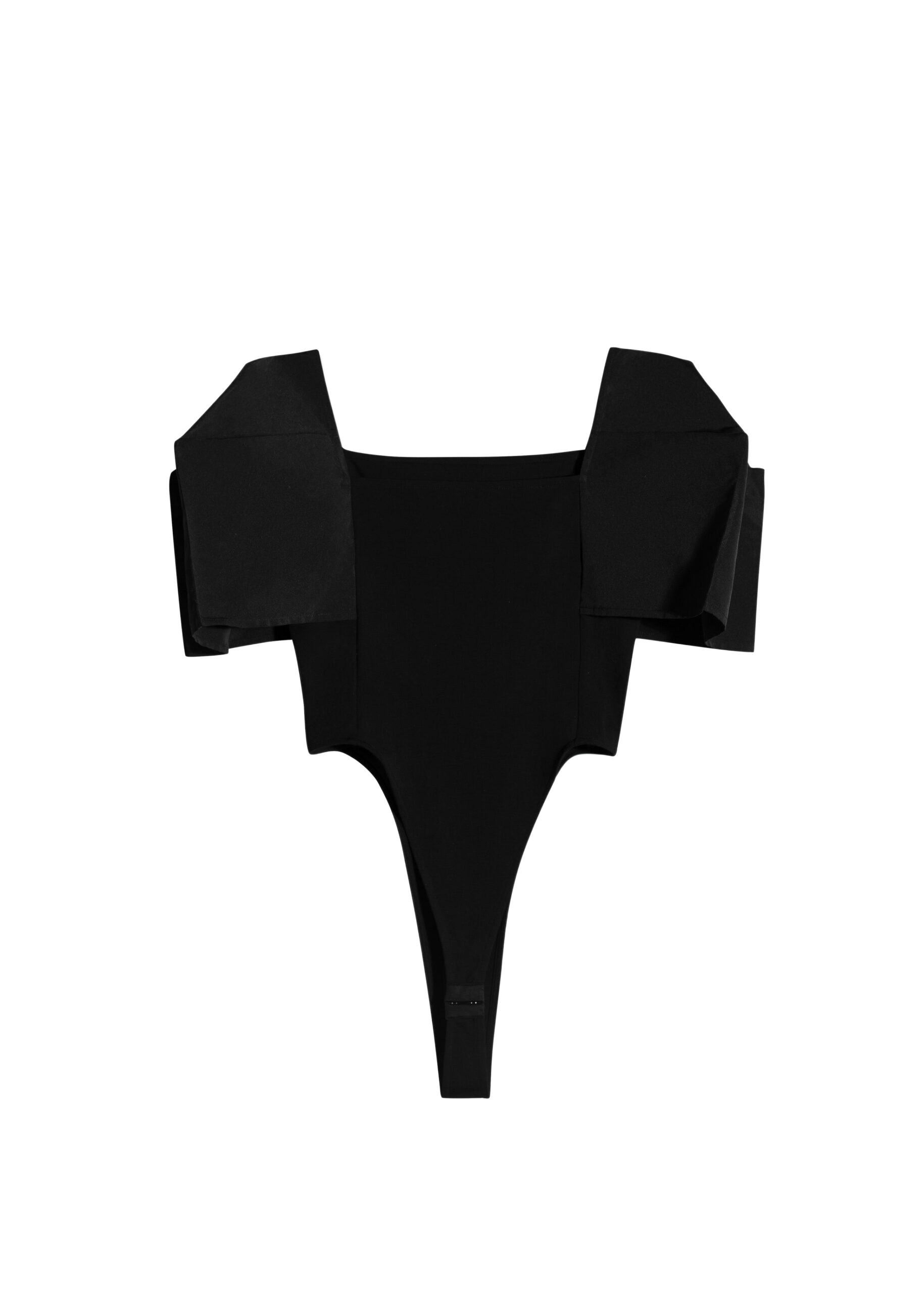 The Frankie Shop Square Shoulder Bodysuit – Black