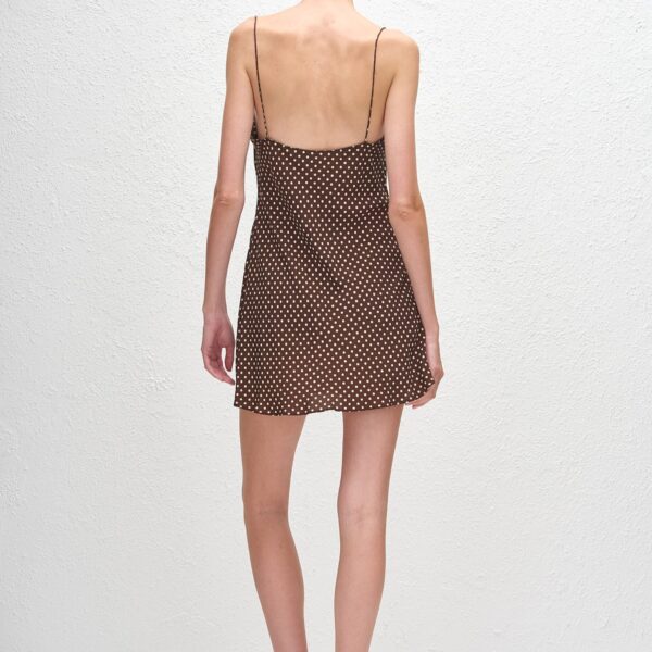 The Frankie Shop Square Slip Mini Dress - Polka Dot - Oversized Minimalist Dresses in Multicolour - Shop at Coveti
