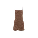 The Frankie Shop Square Slip Mini Dress - Polka Dot - Oversized Minimalist Dresses in Multicolour - Shop at Coveti
