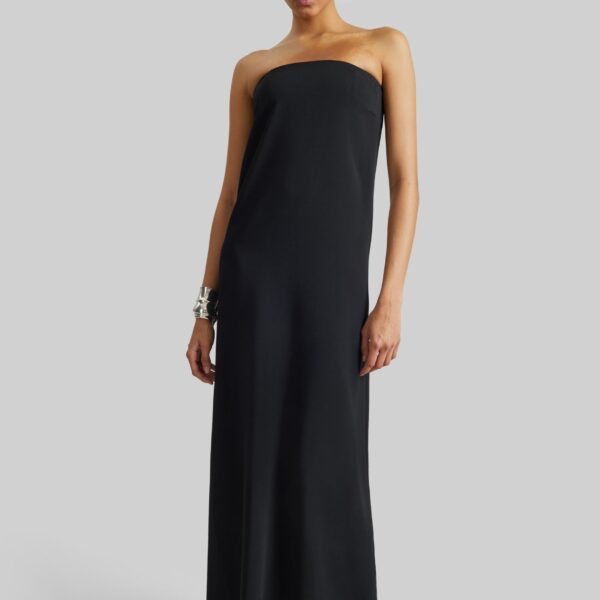 The Frankie Shop Strapless Dress - Black - Oversized Minimalist Dresses in Black - Shop at Coveti