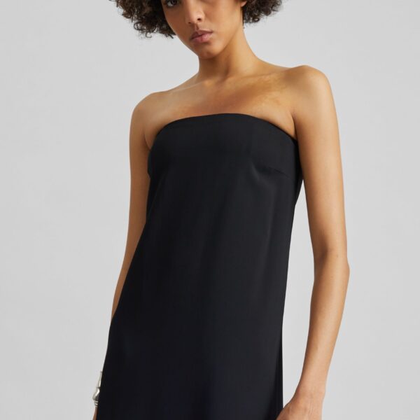 The Frankie Shop Strapless Dress - Black - Oversized Minimalist Dresses in Black - Shop at Coveti