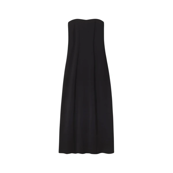 The Frankie Shop Strapless Dress - Black - Oversized Minimalist Dresses in Black - Shop at Coveti