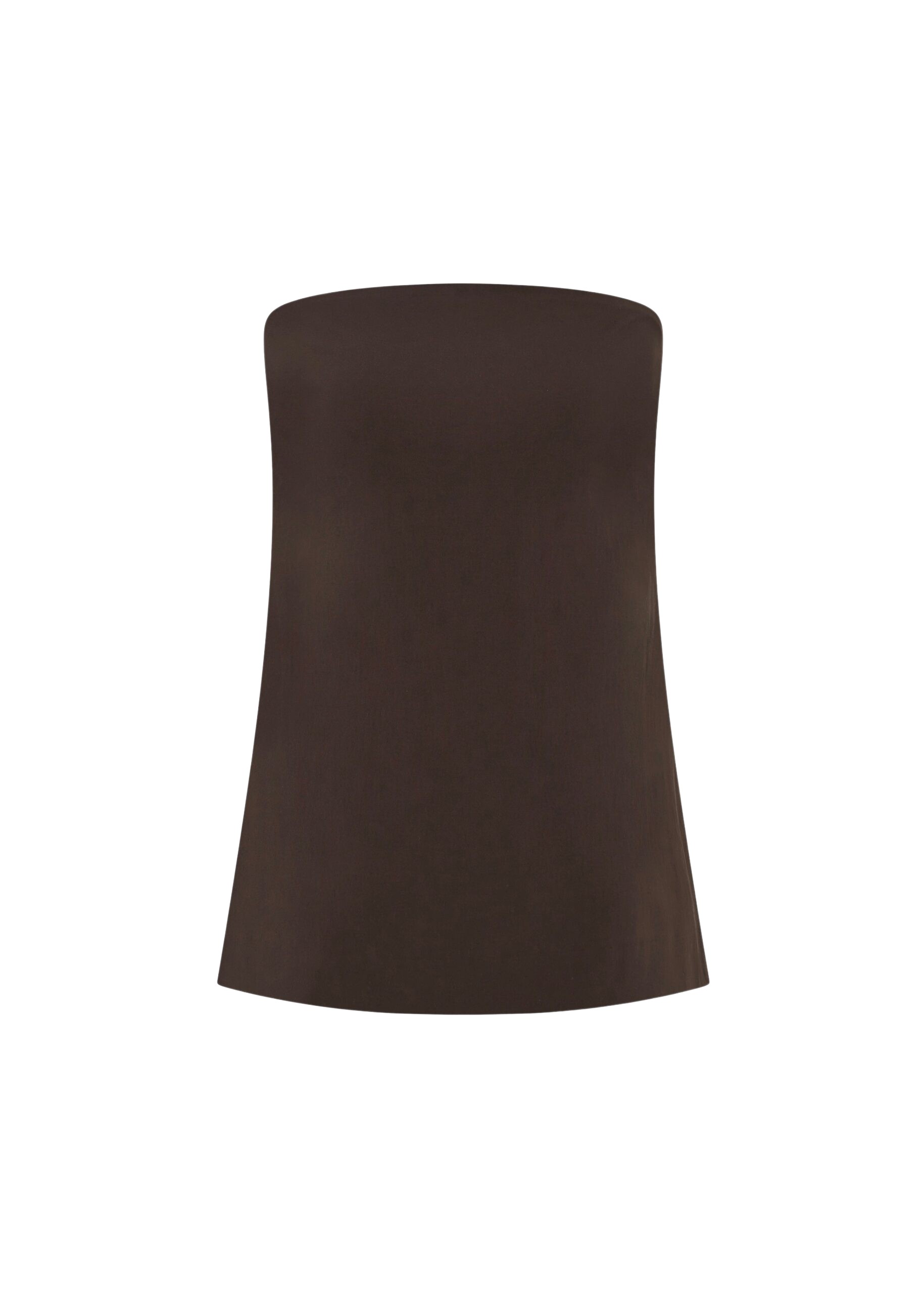 The Frankie Shop Strapless Rouleau Tie Top – Bark