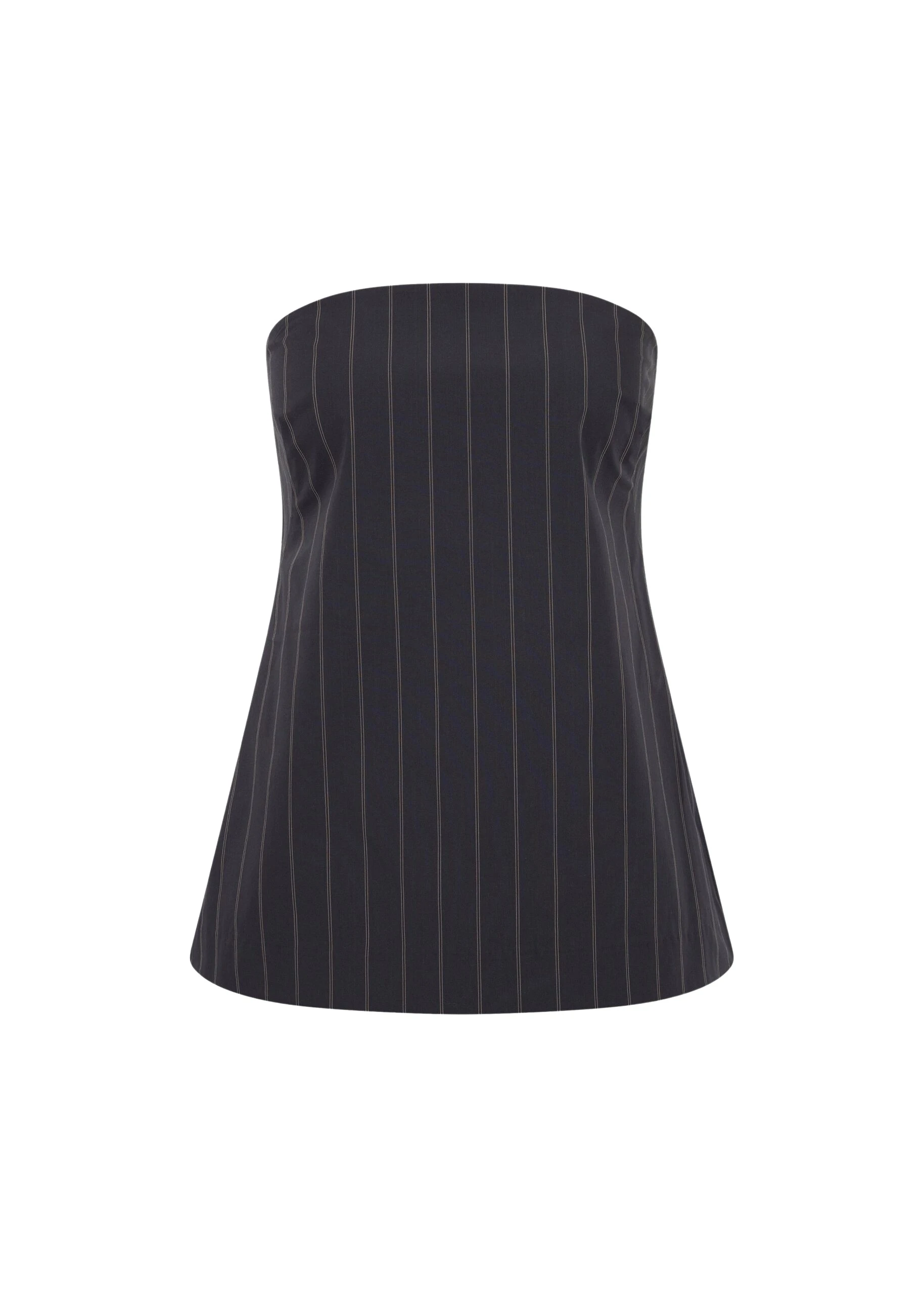 The Frankie Shop Strapless Rouleau Tie Top - Ink Stripe - Oversized Minimalist Tops in Multicolour - Shop at Coveti