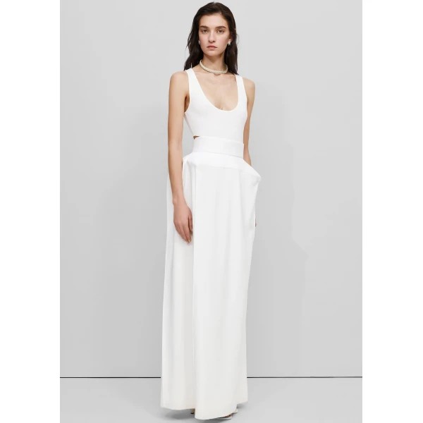 The Frankie Shop Structured Skirt – Ivory, view 2