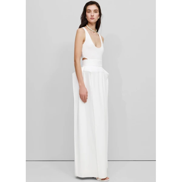 The Frankie Shop Structured Skirt – Ivory, view 6
