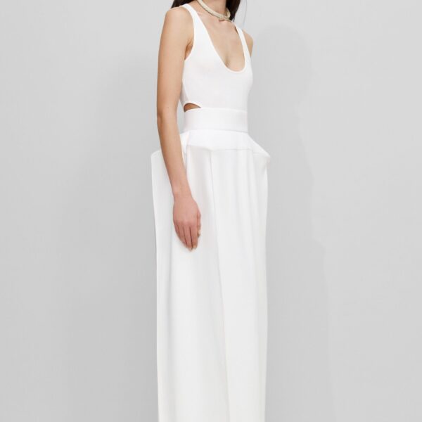 The Frankie Shop Structured Skirt - Ivory - Oversized Minimalist Skirts in Ivory - Shop at Coveti