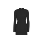 The Frankie Shop Suiting LS Mini Dress - Black - Oversized Minimalist Dresses in Black - Shop at Coveti