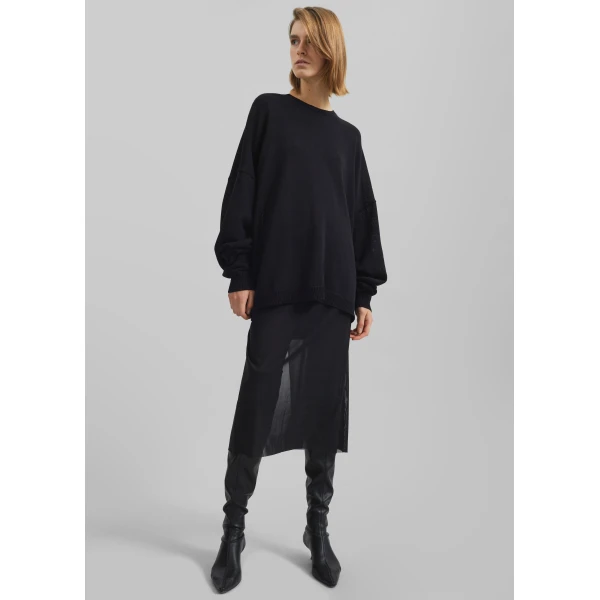 The Frankie Shop Suva Sheer Skirt – Black, view 5