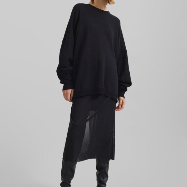 The Frankie Shop Suva Sheer Skirt - Black - Oversized Minimalist Skirts in Black - Shop at Coveti