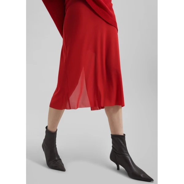 The Frankie Shop Suva Sheer Skirt – Red, view 4