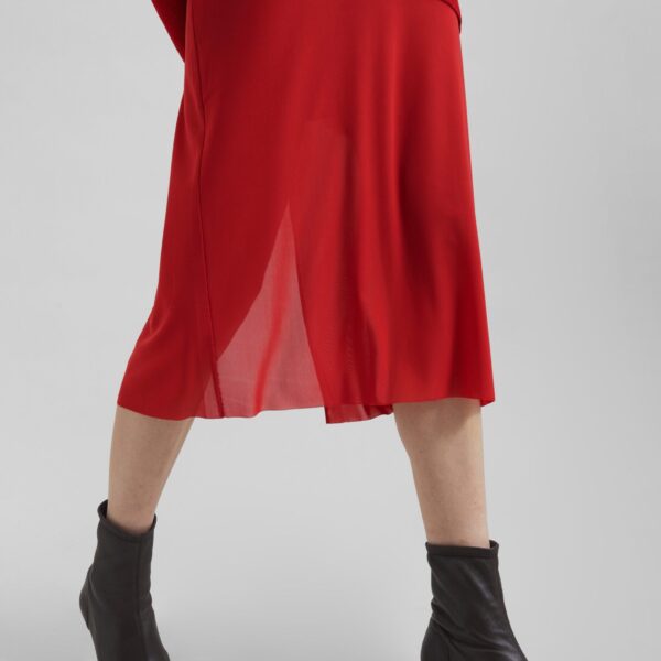 The Frankie Shop Suva Sheer Skirt - Red - Oversized Minimalist Skirts in Red - Shop at Coveti