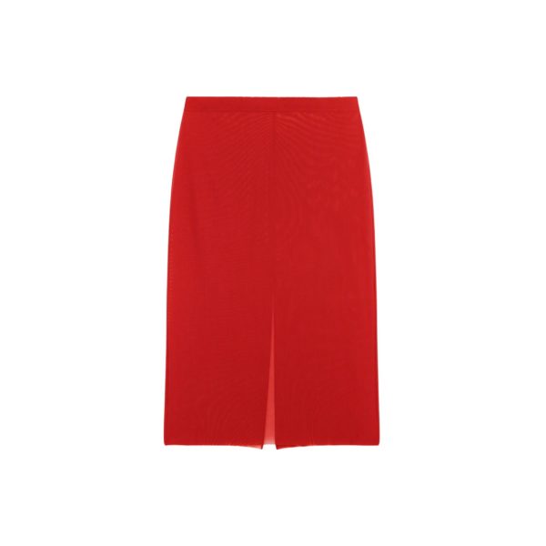 The Frankie Shop Suva Sheer Skirt - Red - Oversized Minimalist Skirts in Red - Shop at Coveti