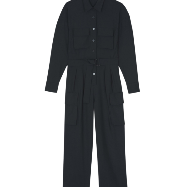 The Frankie Shop Suzie Jumpsuit - Black - Oversized Minimalist Jumpsuit in Black - Shop at Coveti