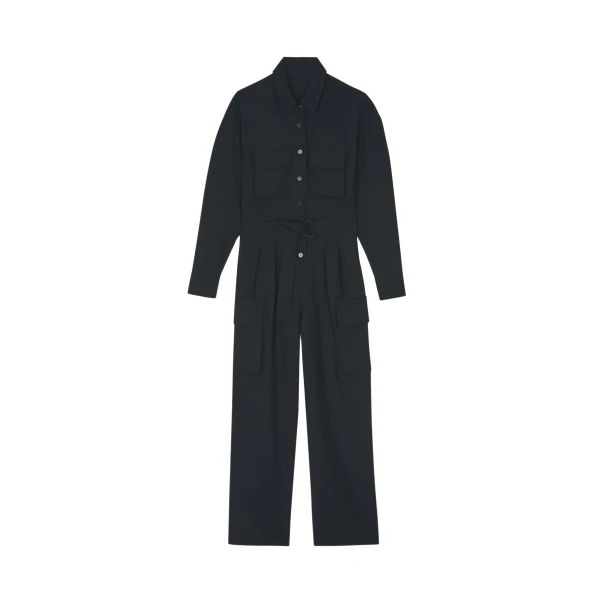 The Frankie Shop Suzie Jumpsuit - Black - Oversized Minimalist Jumpsuit in Black - Shop at Coveti