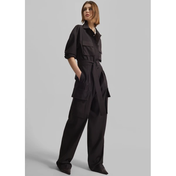 The Frankie Shop Suzie Jumpsuit – Brown, view 2
