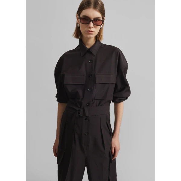 The Frankie Shop Suzie Jumpsuit – Brown, view 3