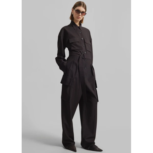 The Frankie Shop Suzie Jumpsuit – Brown, view 5