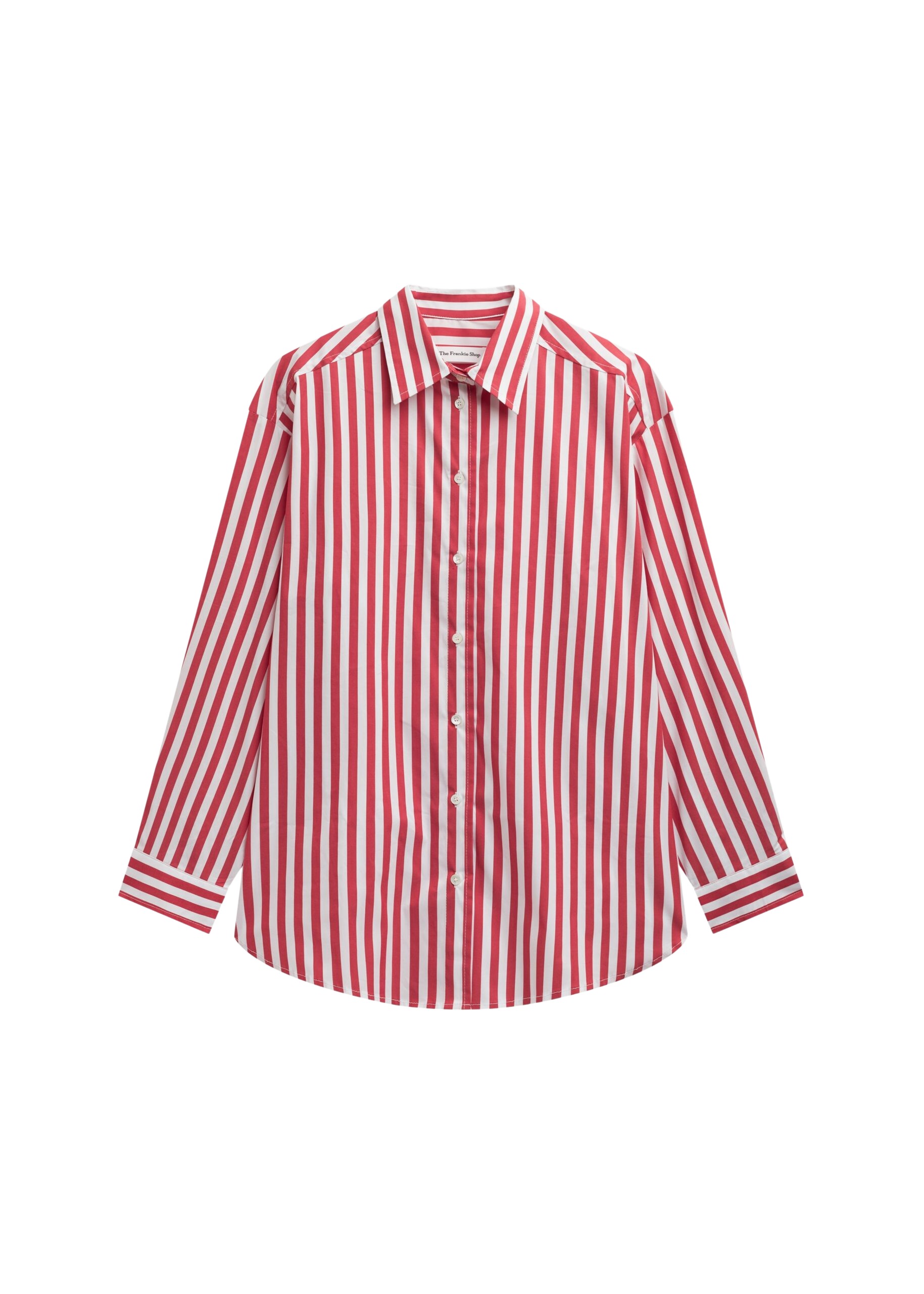 The Frankie Shop Sylvia Oxford Shirt – White/Red Stripe