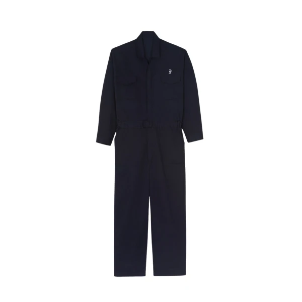 The Frankie Shop TFS Oversized Boiler Suit - Navy - Oversized Minimalist Jumpsuit in Blue - Shop at Coveti