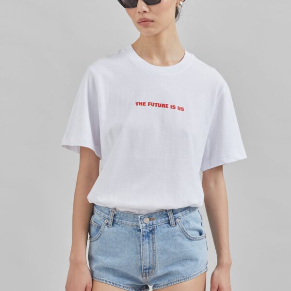The Frankie Shop TFS x Housing Works T-Shirt - White - Oversized Minimalist Tops in White - Shop at Coveti