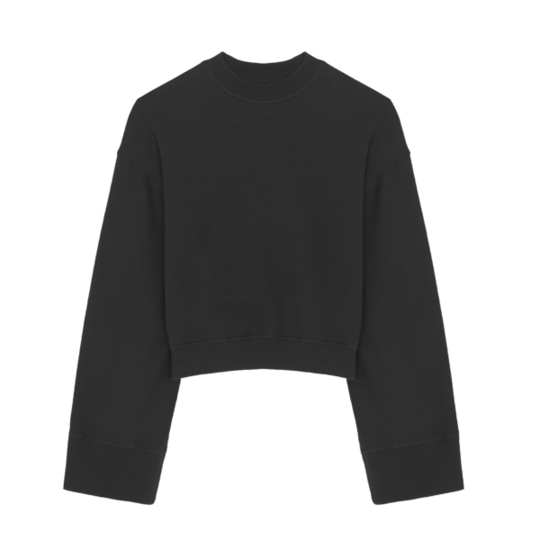 The Frankie Shop Talia Sweatshirt - Black - Oversized Minimalist Tops in Black - Shop at Coveti