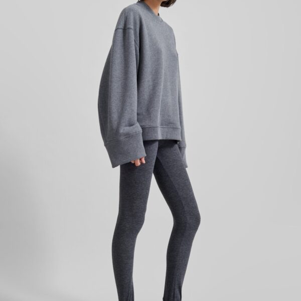 The Frankie Shop Talia Sweatshirt - Dark Grey - Oversized Minimalist Tops in Grey - Shop at Coveti