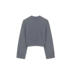 The Frankie Shop Talia Sweatshirt - Dark Grey - Oversized Minimalist Tops in Grey - Shop at Coveti