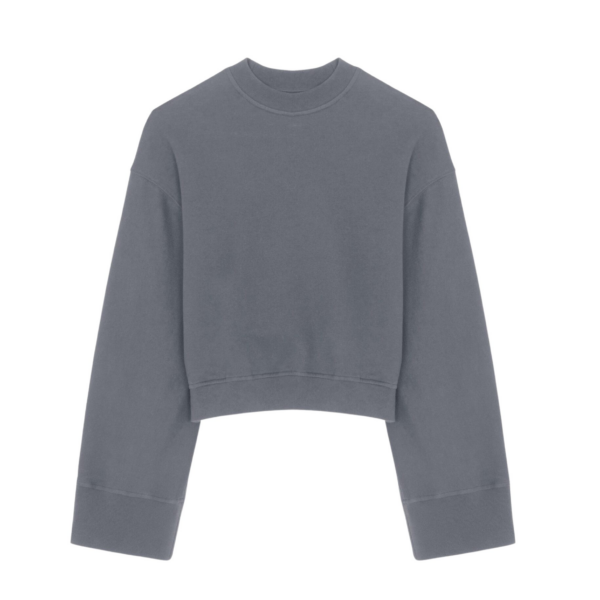 The Frankie Shop Talia Sweatshirt - Dark Grey - Oversized Minimalist Tops in Grey - Shop at Coveti