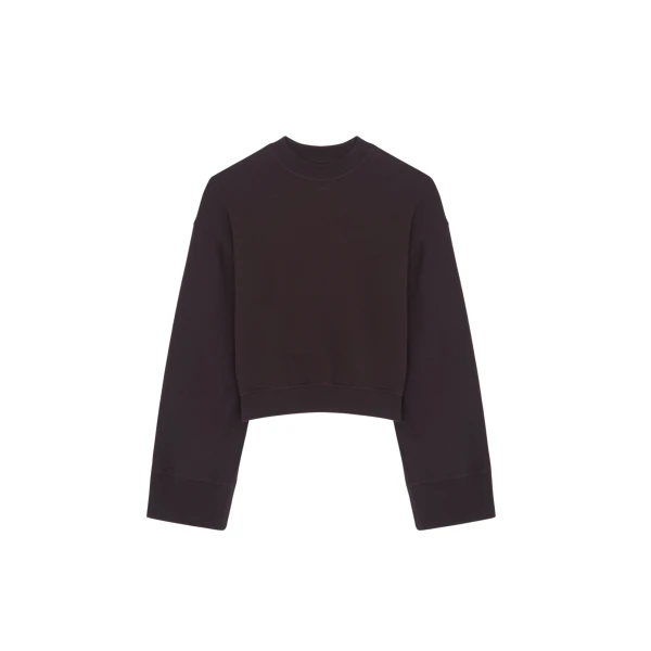 The Frankie Shop Talia Sweatshirt - Dark Plum - Oversized Minimalist Tops in Purple - Shop at Coveti