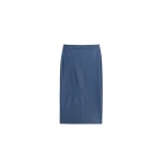 The Frankie Shop Taney Leather Midi Skirt - Cobalt - Oversized Minimalist Skirts in Blue - Shop at Coveti