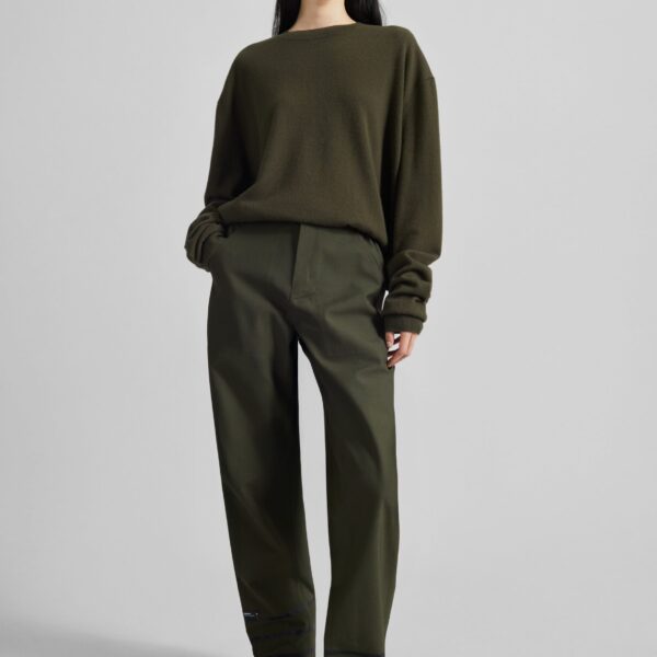 The Frankie Shop Technical Tailored Pants - Green - Oversized Minimalist Pants in Green - Shop at Coveti