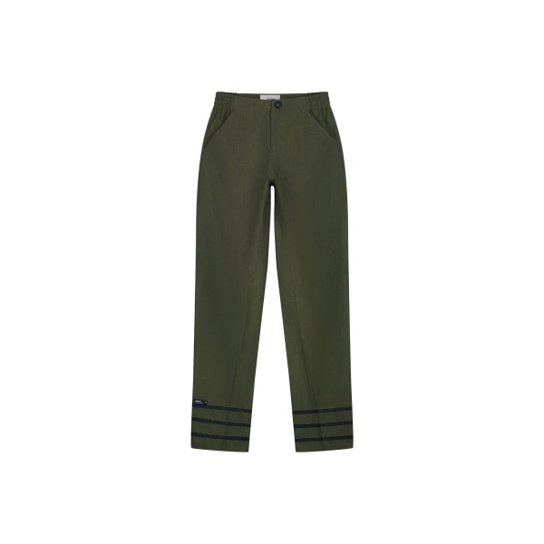The Frankie Shop Technical Tailored Pants - Green - Oversized Minimalist Pants in Green - Shop at Coveti