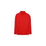 The Frankie Shop Thelma Ribbed Sweater Dress - Red - Oversized Minimalist Knitwear in Red - Shop at Coveti
