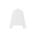 The Frankie Shop Tila Wide Sleeve Shirt - White - Oversized Minimalist Tops in White - Shop at Coveti