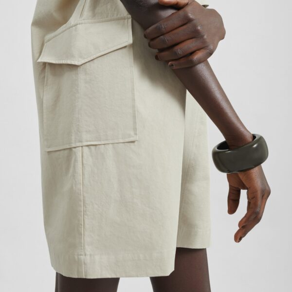 The Frankie Shop Tilba Polo Mini Dress - Beige - Oversized Minimalist Dresses in Beige - Shop at Coveti